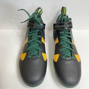 Under Armour Spine Football Cleats Size 13 Black Yellow Green 1292413-005
